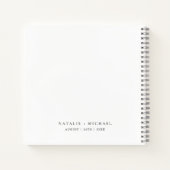 Einzigartiges einfaches Minimal-Elegantes Gästebuc Notizblock (Rückseite)