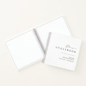 Einzigartiges einfaches Minimal-Elegantes Gästebuc Notizblock (Innenseite)