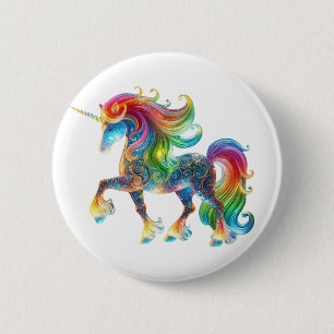 Einzigartiges Einhorn Button