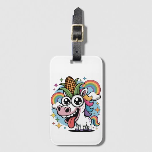 Einzigartiges Einhorn Gepäckanhänger (Vorderseite Vertikal)