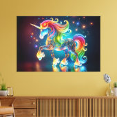 Einzigartiges Einhorn Leinwanddruck (Insitu (Wohnzimmer))