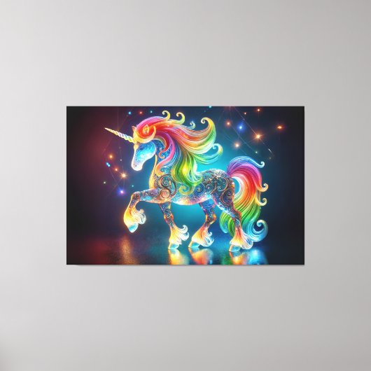 Einzigartiges Einhorn Leinwanddruck (Vorderseite)