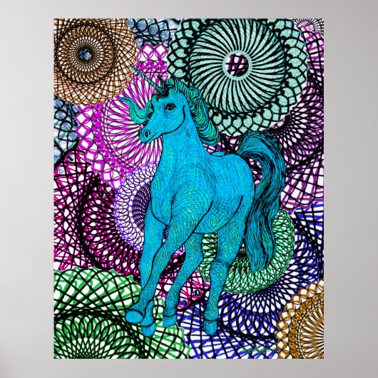 Einzigartiges Einhorn Poster (Vorne)