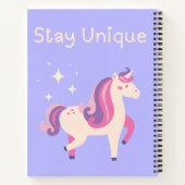 Einzigartiges Einhorn-Spiral-Notebook bleibe Notizblock (Rückseite)
