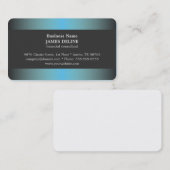 Einzigartiges elegantes blaues Metallfinanzberater Visitenkarte (Vorne/Hinten)