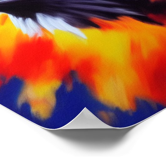 Einzigartiges Elegantes Eagle Rainbow Poster (Ecke)