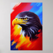 Einzigartiges Elegantes Eagle Rainbow Poster (Vorne)