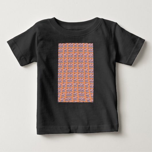 Einzigartiges, elegantes Herz-Gemustertes Kunstwer Baby T-shirt (Vorderseite)