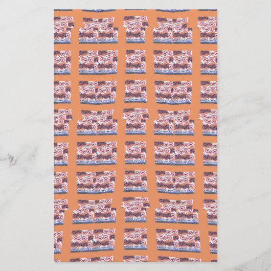 Einzigartiges, elegantes Herz-Gemustertes Kunstwer Briefpapier (Vorderseite)