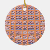 Einzigartiges, elegantes Herz-Gemustertes Kunstwer Keramik Ornament (Vorne)