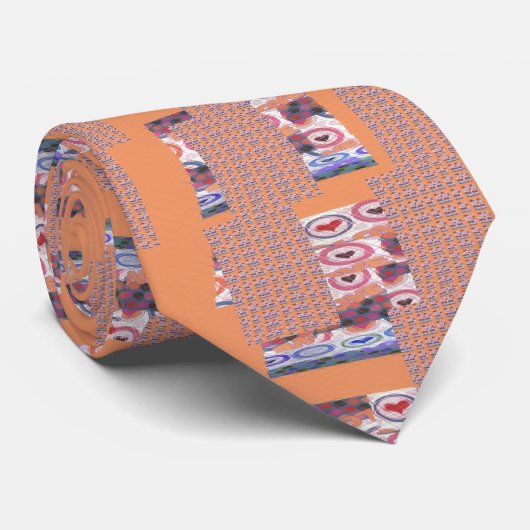 Einzigartiges, elegantes Herz-Gemustertes Kunstwer Krawatte (Gerollt)