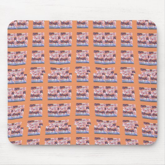 Einzigartiges, elegantes Herz-Gemustertes Kunstwer Mousepad (Vorne)