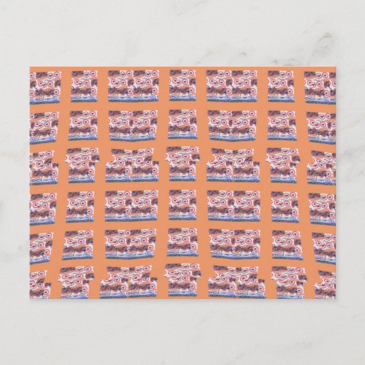 Einzigartiges, elegantes Herz-Gemustertes Kunstwer Postkarte (Vorderseite)