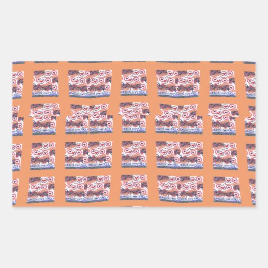 Einzigartiges, elegantes Herz-Gemustertes Kunstwer Rechteckiger Aufkleber (Vorderseite)