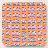 Einzigartiges, elegantes Herz-Gemustertes Kunstwer Untersetzer (Vorderseite)