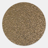 Einzigartiges Embossgold Runder Aufkleber (Vorderseite)