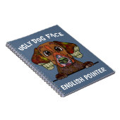 Einzigartiges englisches Pointer Hund-Gesicht-Note Notizblock (Rechte Seite)