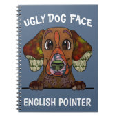 Einzigartiges englisches Pointer Hund-Gesicht-Note Notizblock (Vorderseite)