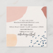 Einzigartiges Erdgeschoss Modernes Abstraktes Farb Quadratische Visitenkarte (Rückseite)