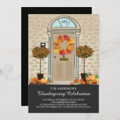 Einzigartiges Erntedank Festessen Abendessen Party Einladung (Vorne/Hinten)