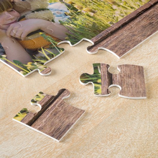 Einzigartiges Familienkollektiv auf rustikalem Sta Puzzle (Seite)