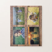 Einzigartiges Familienkollektiv auf rustikalem Sta Puzzle (Vertikal)