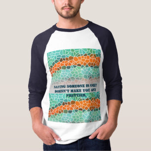 Einzigartiges farbenfrohes Dreiecksmuster und Zita T-Shirt