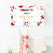 Einzigartiges farbenfrohes Musical Baby Duschgel B Banner (Insitu)