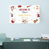 Einzigartiges farbenfrohes Musical Baby Duschgel B Banner (Messeveranstaltung)