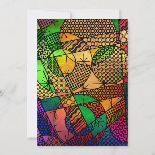 Einzigartiges farbiges Muster Foto Grad Ankündigun Ankündigung (Rückseite)