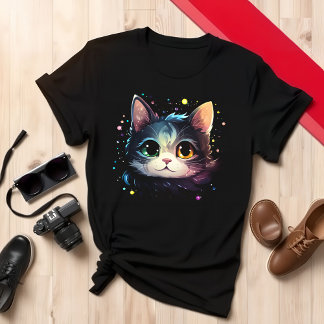 Einzigartiges Farbkatzendesign T-Shirt