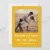 Einzigartiges, feines Orangefarbenes Foto - Einlad Einladung (Rückseite)