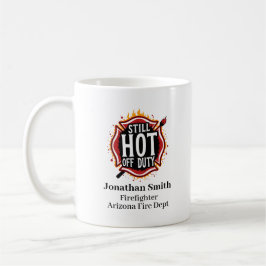 Einzigartiges Feuerwehr-Abzeichen in rotem Maltese Kaffeetasse