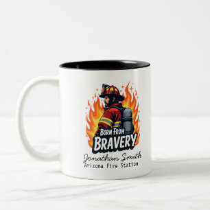 Einzigartiges Feuerwehrmann-Geschenk Zweifarbige Tasse
