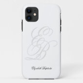 Einzigartiges Flämisches Elegantenmonogramm Case-Mate iPhone Hülle (Rückseite)