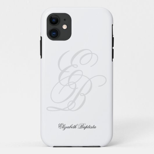 Einzigartiges Flämisches Elegantenmonogramm Case-Mate iPhone Hülle (Rückseite)