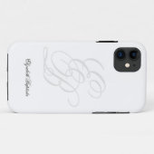 Einzigartiges Flämisches Elegantenmonogramm Case-Mate iPhone Hülle (Rückseite (Horizontal))