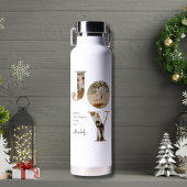 Einzigartiges Foto frohe Weihnachten Personalisier Trinkflasche
