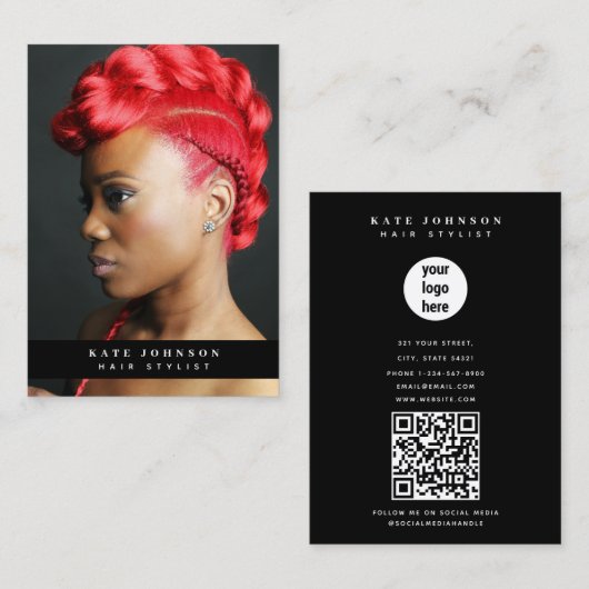 Einzigartiges Foto für moderne Firmenlogos Visitenkarte (Vorne/Hinten)