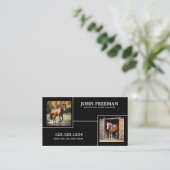 Einzigartiges Foto für Schwarze und Weiße Pferde Visitenkarte (Stehend Vorderseite)