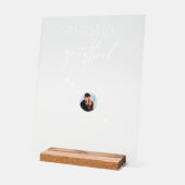 Einzigartiges Foto-Gästebuchskamera Akryllisches Z Acrylschild (Winkel)