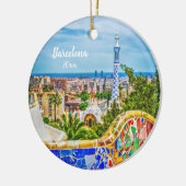 Einzigartiges Foto-moderne Kunst Barcelonas Keramik Ornament (Links)