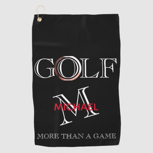 Einzigartiges Foto Monogram und Name Golf Towel Golfhandtuch (Vorderseite)