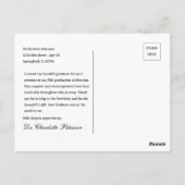 Einzigartiges Foto PhDGraduation Party Vielen Dank Postkarte (Rückseite)