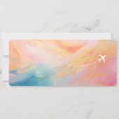 Einzigartiges Foto Save the Date Boarding Pass Wel Einladung (Rückseite)