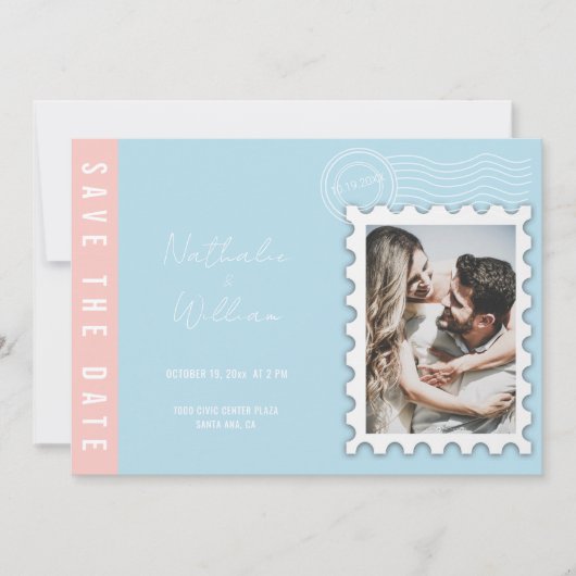 Einzigartiges Foto Save the Date Hochzeitseinladun Einladung (Vorderseite)