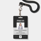 Einzigartiges Foto- und Logo-Abzeichen für die Pre Ausweis (Vorderseite mit Lanyard)