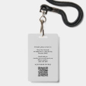 Einzigartiges Foto- und Logo-Abzeichen für die Pre Ausweis (Rückseite mit Lanyard)