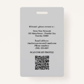 Einzigartiges Foto- und Logo-Abzeichen für die Pre Ausweis (Rückseite)