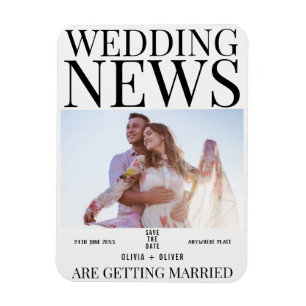 Einzigartiges Foto Zeitung Hochzeit sparen das Dat Magnet